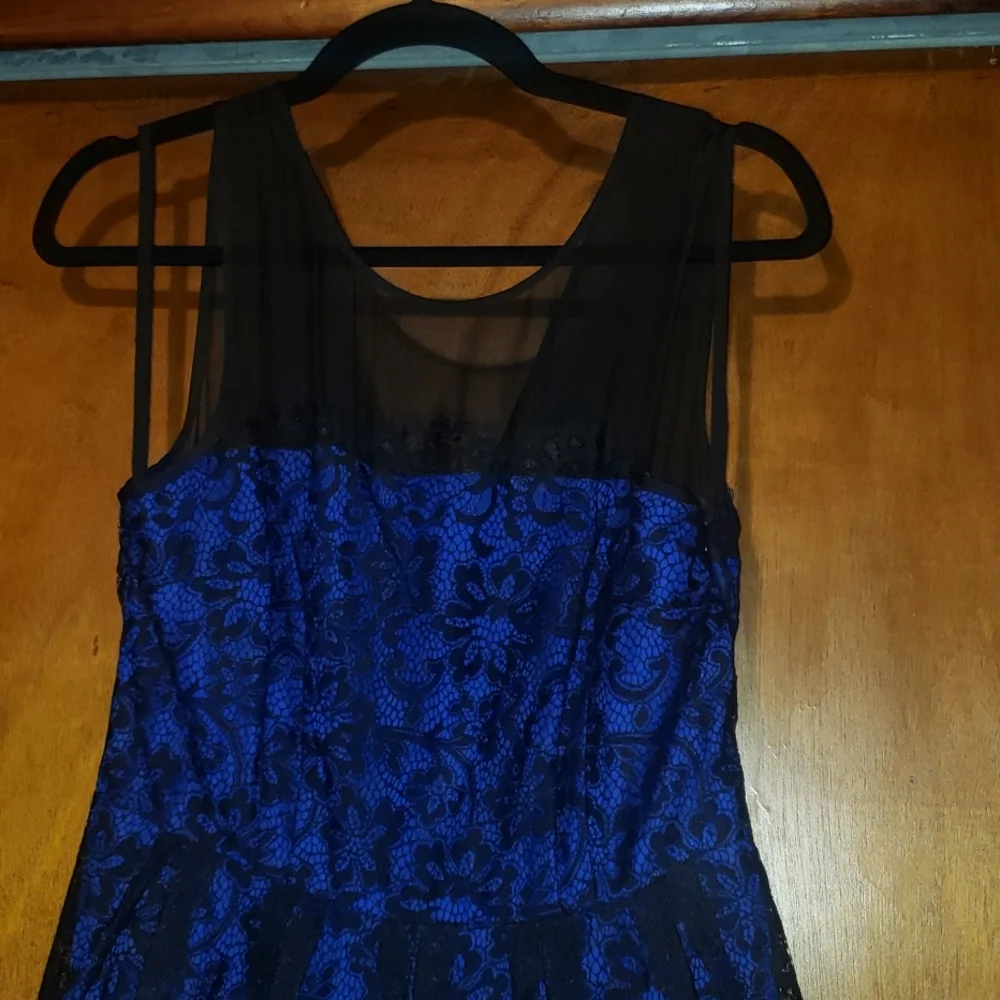 Moulinette Sowers Silk Blur and Black Lace Tulle Dress NWOT - Picture 2 of 9